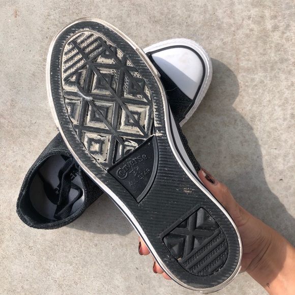 CONVERSE Black Low Top Chuck Taylors - Picture 3 of 4